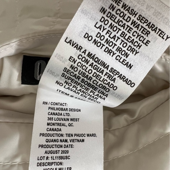 nicole miller original off white ivory reversible puffer vest size S - Picture 15 of 15